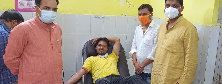 केन्द्र में सात वर्ष पूरे होने पर भाजपा में जश्न का माहौल,रक्तदान कर लिया सेवा का संकल्प